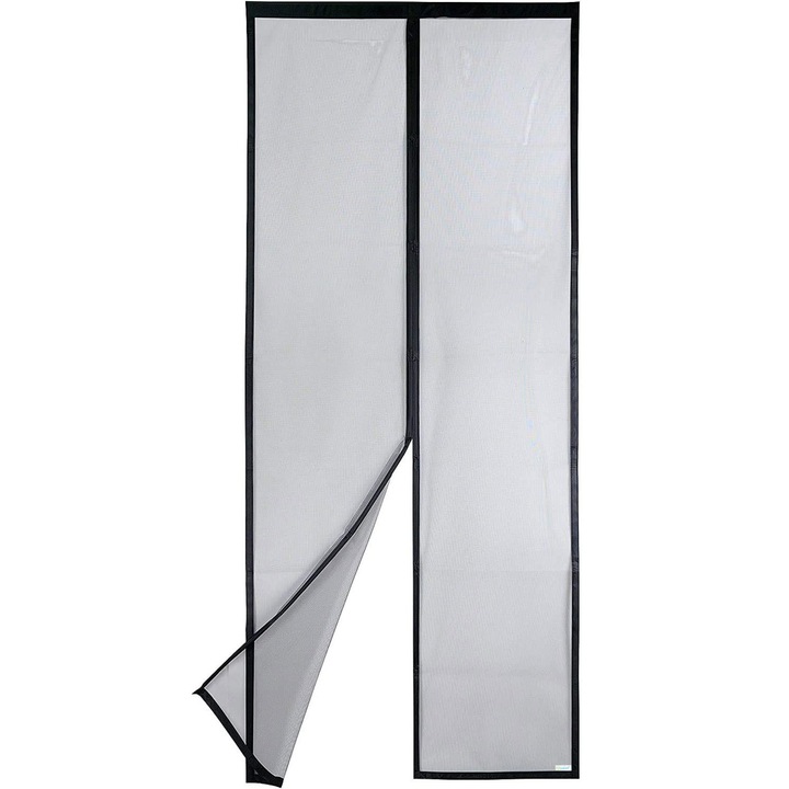 Plasa magnetica anti-insecte Apalus, pentru usa balcon, 90x210 cm, culoare negru