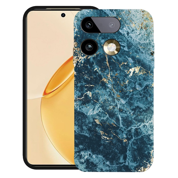 BestCase® Husa TPU Ultra Slim Compatibila cu Realme 16 Pro 5G, Marble - Green And Gold, Protectie Camera, Rezistenta la uzura, 3159262 B 885