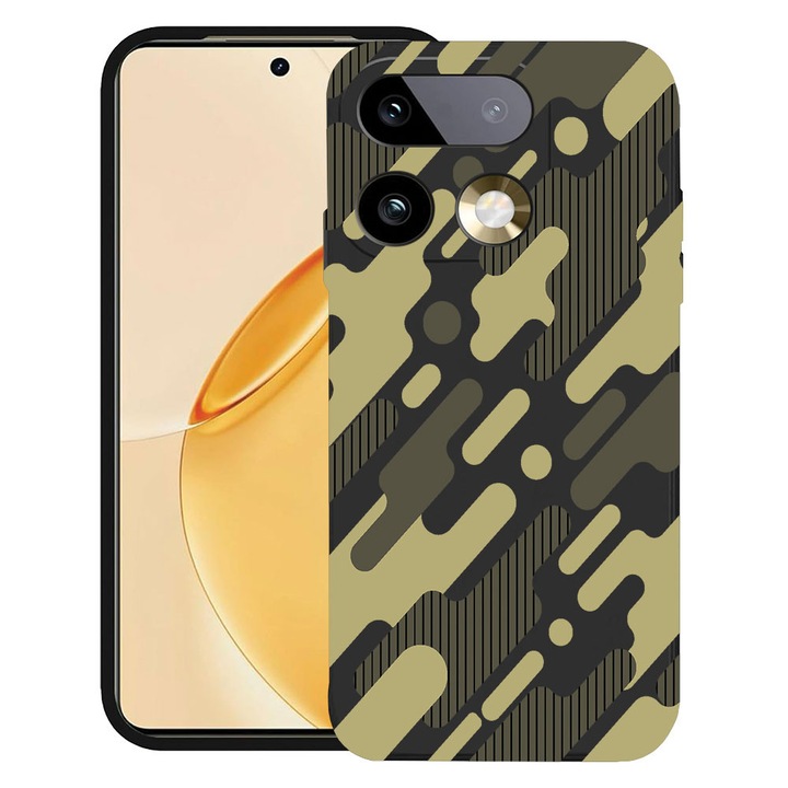 BestCase® Husa TPU Ultra Slim Compatibila cu Realme 16 Pro 5G, Green Camouflage, Protectie Camera, Rezistenta la uzura, 3159262 B 811