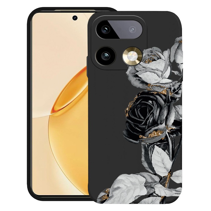 BestCase® Husa TPU Ultra Slim Compatibila cu Realme 16 Pro 5G, Black Rose, Protectie Camera, Rezistenta la uzura, 3159262 B 990
