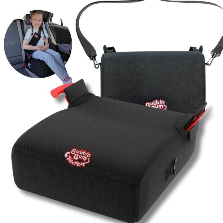 BubbleBum TelePort háttámla nélküli ülésmagasító – R129 (i-Size) minősítéssel
