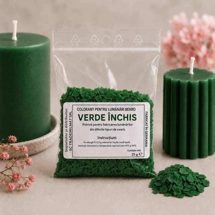 Colorant Lumanari Bekro -Verde Inchis, 10 G