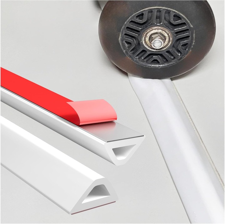 Bariera siliconica pentru dus, flexibila, autocolanta, accesibila pentru scaun cu rotile, 100cm