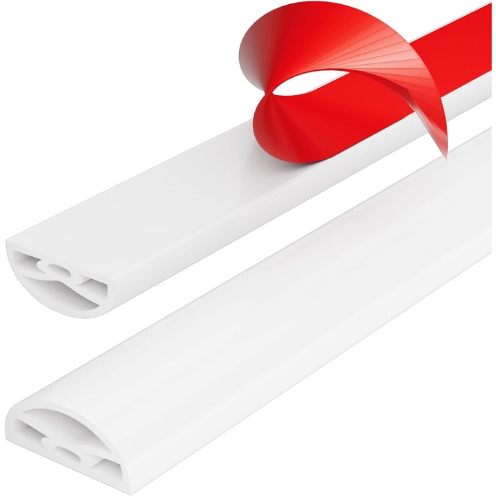 Bara de prag pentru dus, silicon, autocolant, alb, 1m, flexibil, accesibil pentru scaune cu rotile
