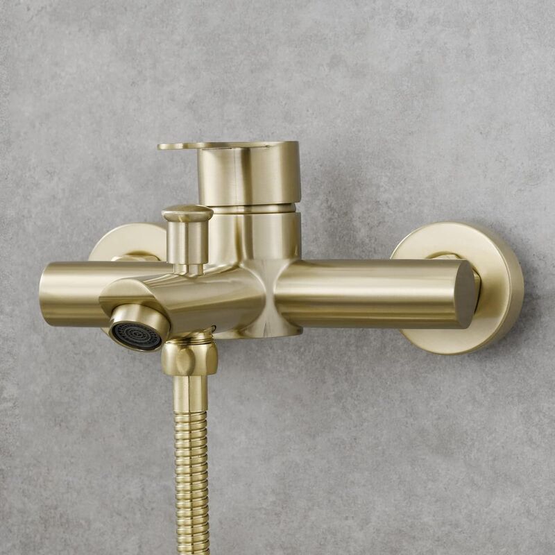 Baterie cada inox cu levier, finisaj auriu periat, 1.5x15x20cm - eMAG.ro