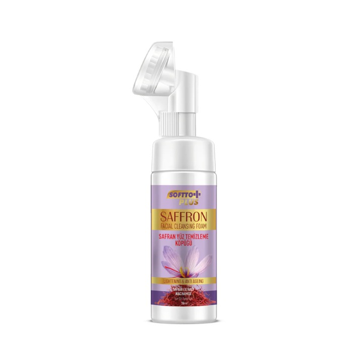 Spuma de curatare a tenului cu sofran 150 ml – Softto Plus