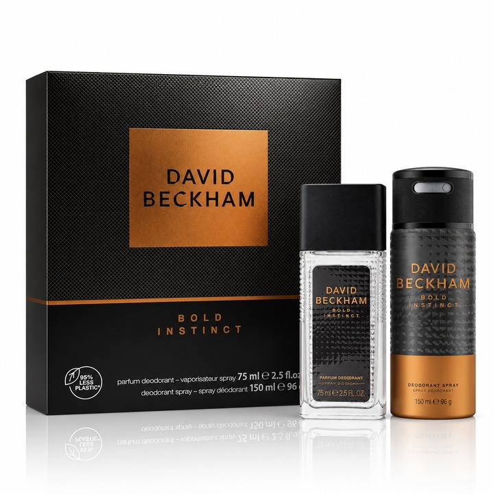 Set cadou David Beckham® Bold Instinct – parfum deodorant 75 ml & deodorant spray 150 ml