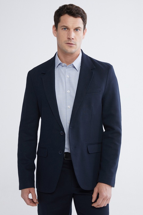 LC WAIKIKI, Sacou regular fit din amestec de bumbac, Albastru ultramarin, 50