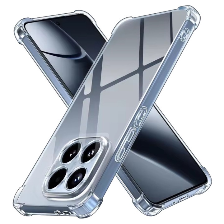 Husa protectie Mat-Tech compatibila cu Xiaomi 15T, Margini ridicare camera, Colturi anti-soc, Decupaje Precise, Rezistenta la impact, Transparenta