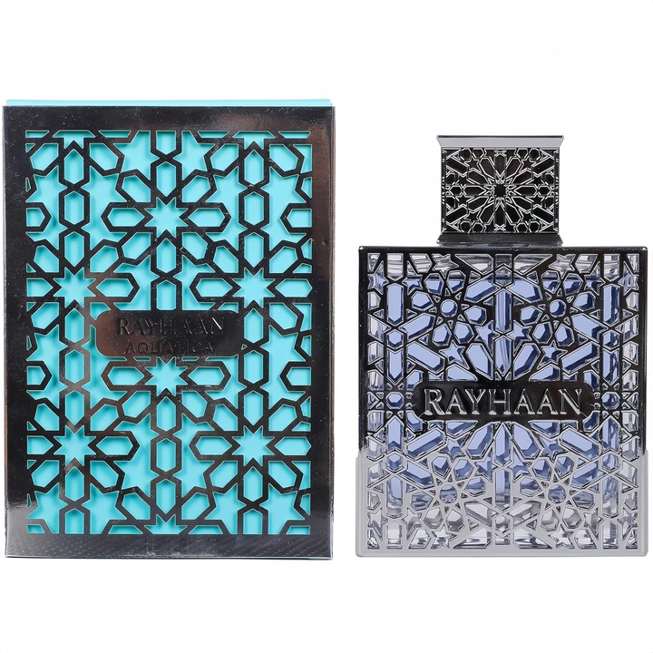Rayhaan Aquatica Eau de Parfum 100 ml – Friss Virágos-Aquatic Arab Parfüm, Tartós Trópusi Nyári Illat, Unisex