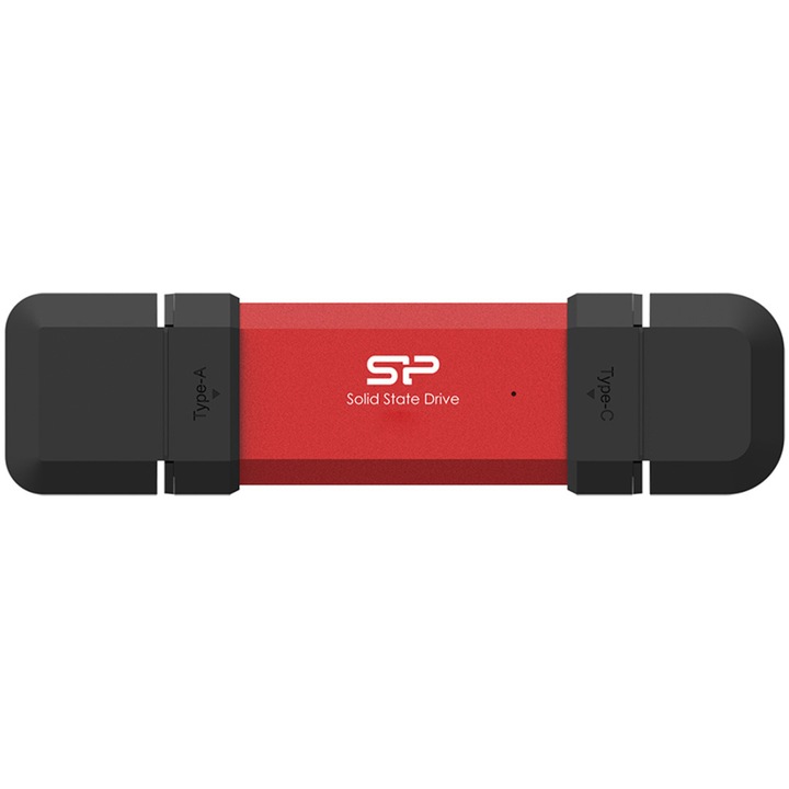 Silicon Power DS72 Külső SSD, 1 TB, USB 3.2, piros