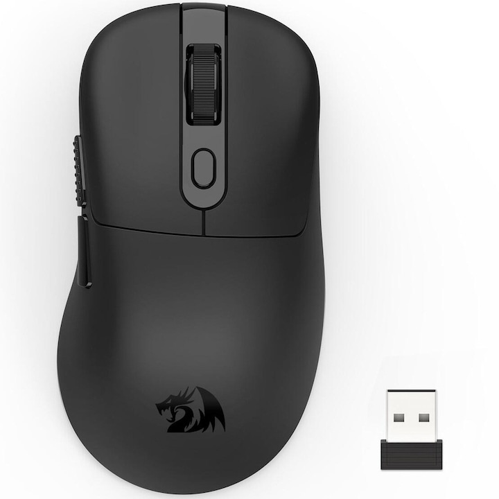 Mouse Gaming Wireles/cu fir Redragon Jabns Standard, 12000 DPI, senzor optic Pixart PAW3311,micro switch-uri Huano, Negru