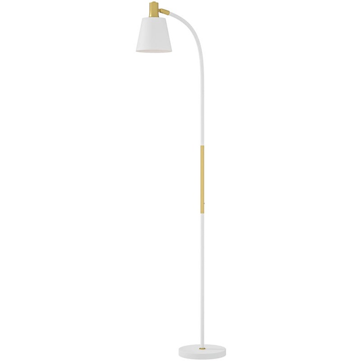 Lampadar interior, reglabil 127x49x21cm, alb auriu