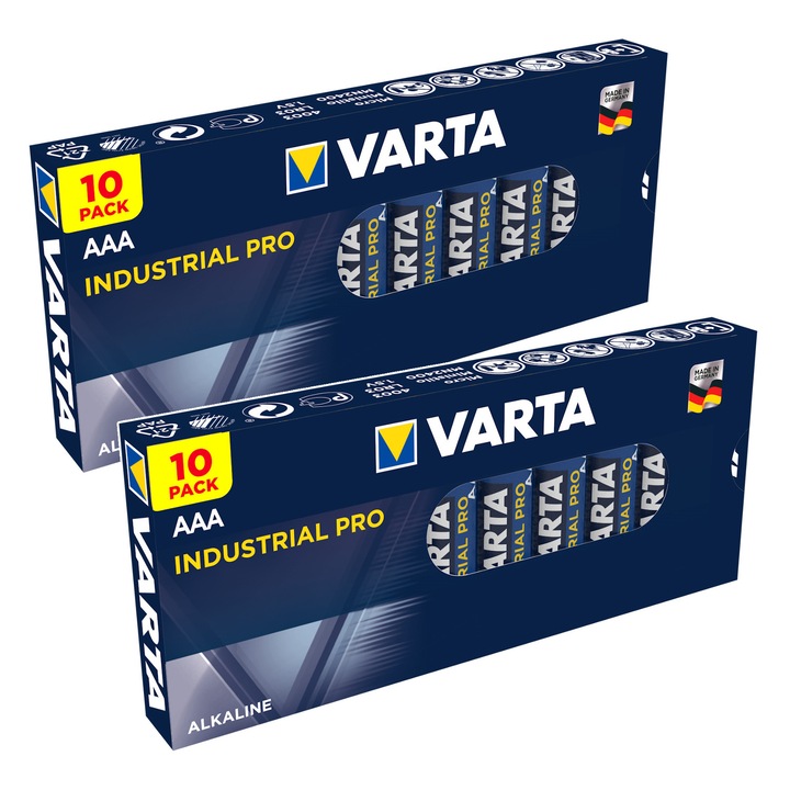 20 db R-03 LR03 AAA Varta Industrial 4003 alkáli elem
