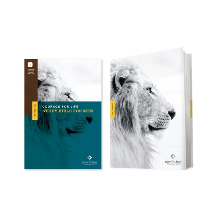 NLT Courage for Life Study Bible for Men Hardcover, Filament Enabled, Tyndale