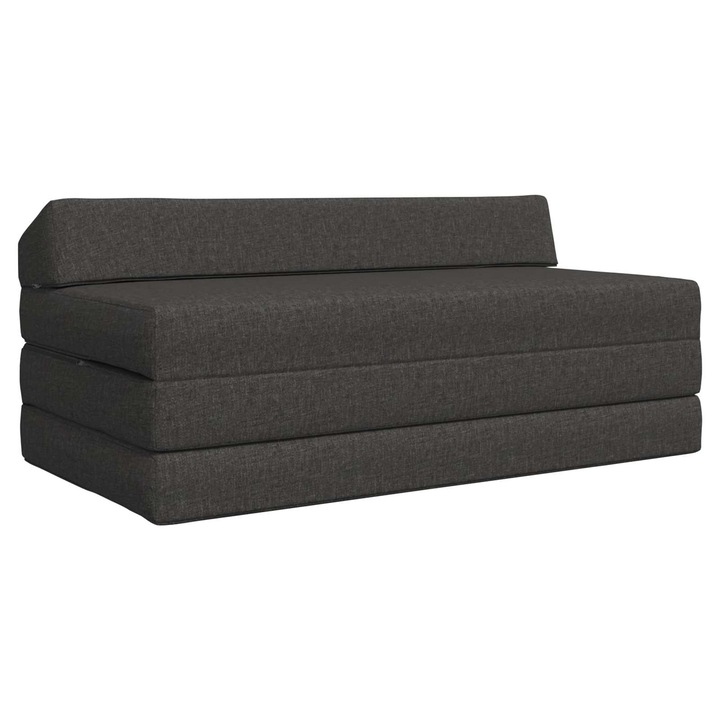 Canapea Pat Pliabila vidaXL, Gri inchis 120 x 60 x 49 cm Tesatura
