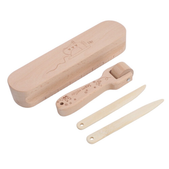 Set Clapper Croitorie Lemn de Fag, Rola pentru Cusaturi, Intoarcator Puncte