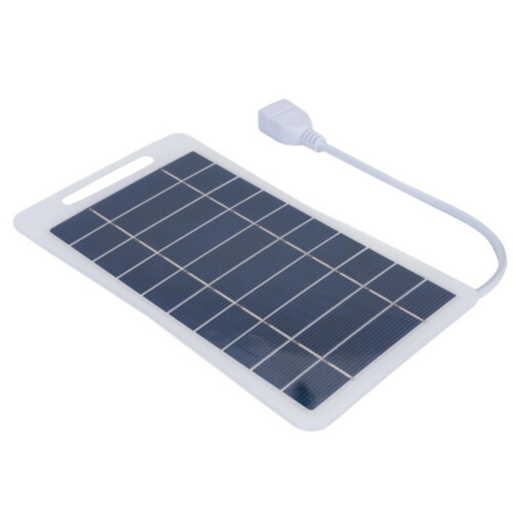 Panou solar portabil monocristalin 9x16.5cm USB pentru camping outdoor