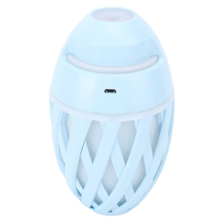 Kék mini párásító 320ml éjszakai fénnyel USB 6x12h