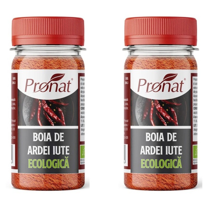 2 x Био лют червен пипер, 50гр Pronat