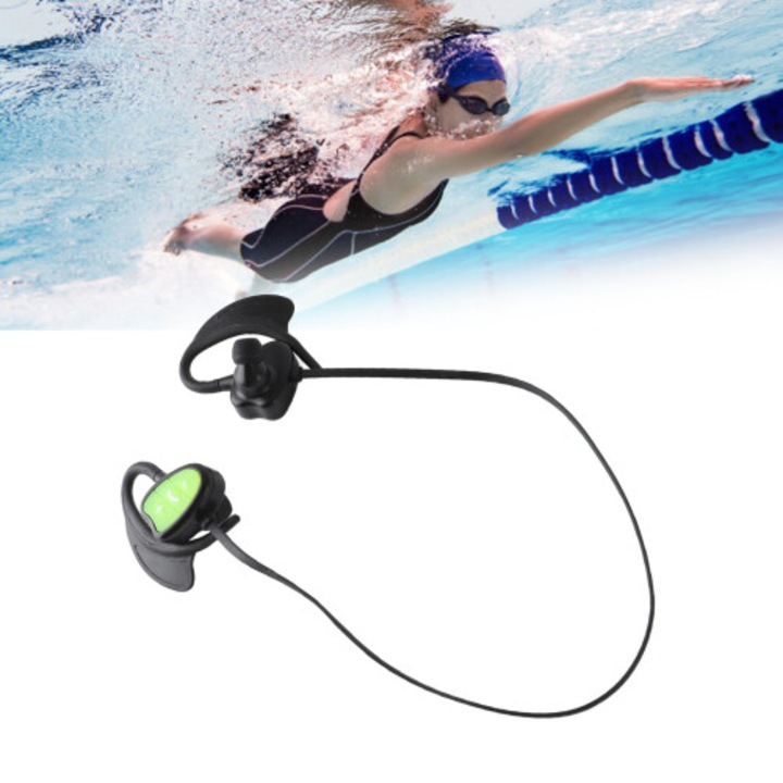 Casti wireless inot Bluetooth IPX8 verde