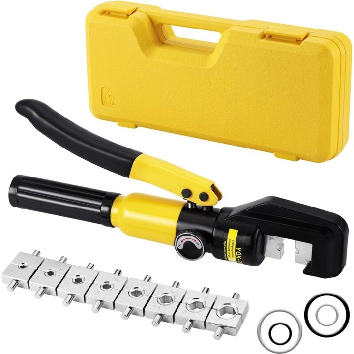 Hidraulikus prés 10 tonna 9 matricával 4-70 mm forgatható ergonomikus