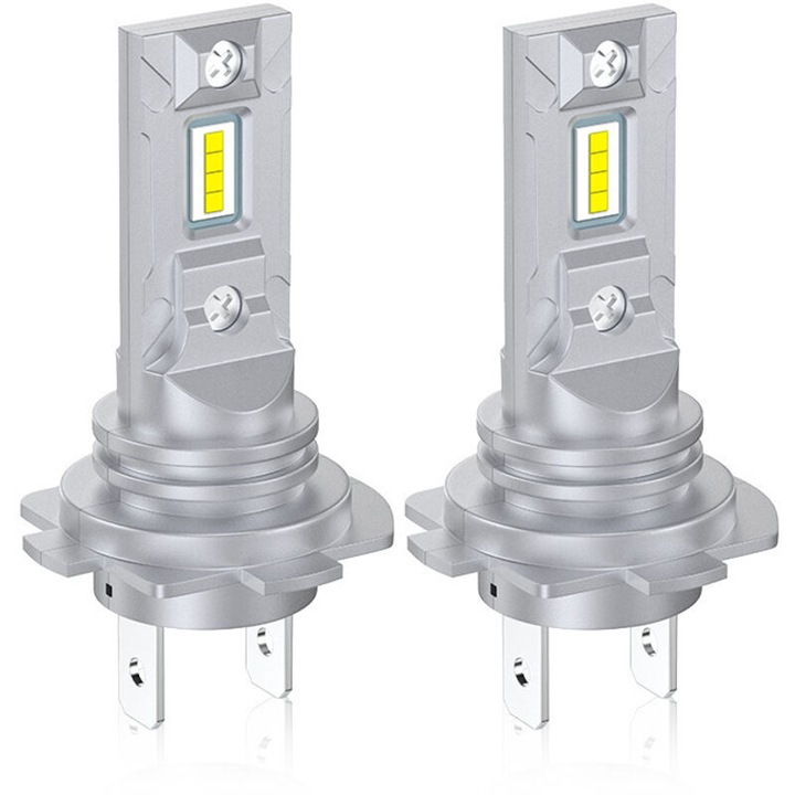 Set 2 Becuri Auto LED H7 4000lm 6000K Alb 12V Mini