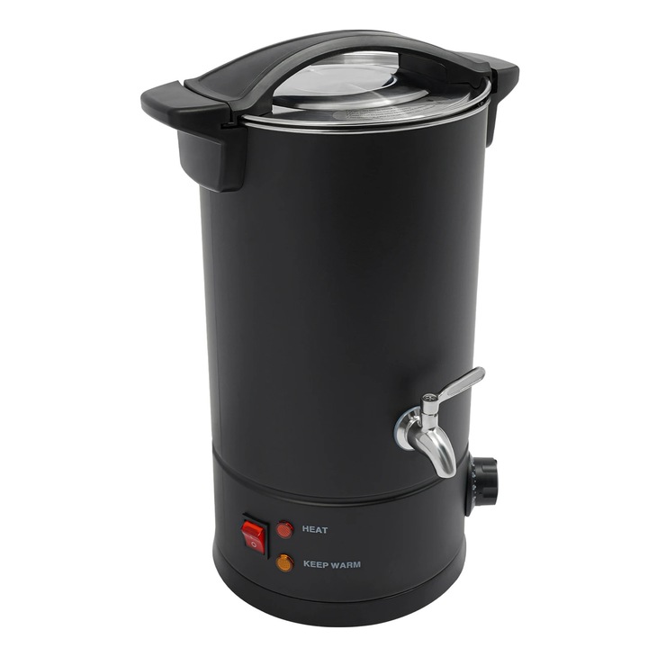 Topitor de ceara, Oala electrica de topire, 10 l capacitate, 1800 W, Temperatura reglabila, Otel inoxidabil 304, Pentru ceara de soia si parafina
