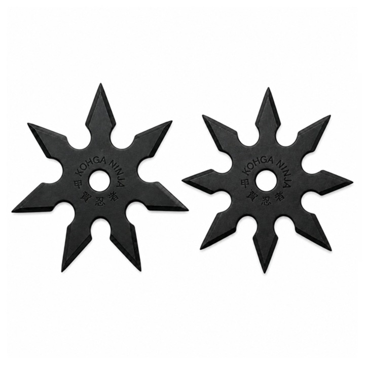 Set doua stele de aruncat DEPOX®, 7 si 8 colturi, metalic, negru, 10 cm