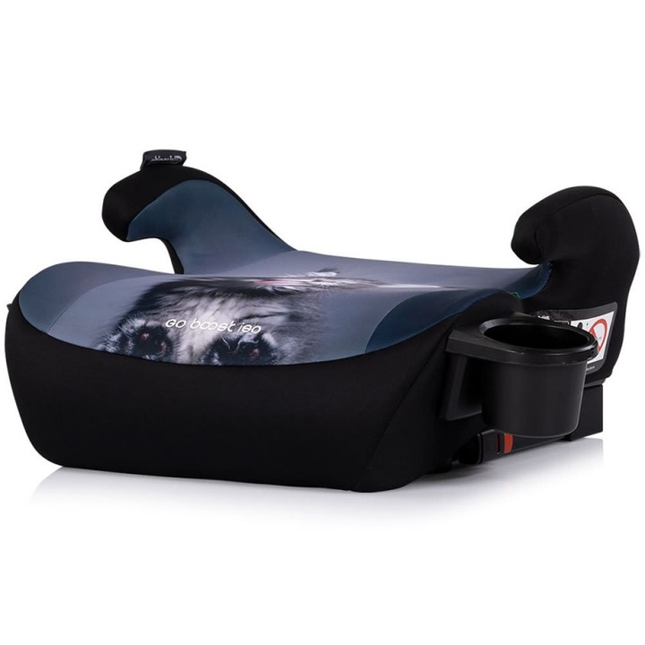 Inaltator auto copii 6-12 ani, Isofix, model pisicuta, suport pahar inclus