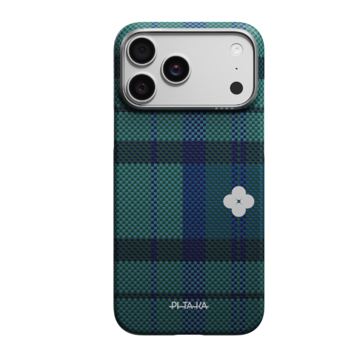 Husa de protectie Pitaka iPhone 17 Pro Max Flora in Grid Edge Case Forest Dawn