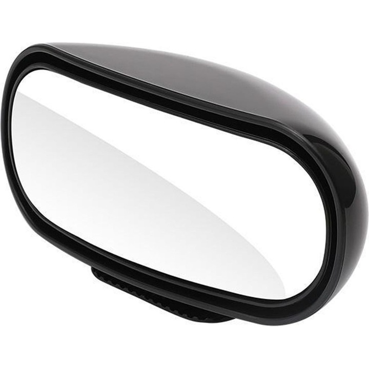 Oglinda unghi mort auto k0367-0609-HS6939, unghi larg curbata cu sticla HD, carcasa ABS rezistenta la apa/praf, baza rotativa 360°, negru
