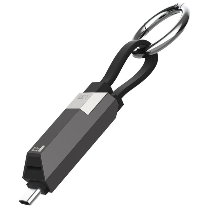 Cablu pentru incarcare si transfer de date 4Smarts USB4 Enterprise Storage, USB-C la USB-C, USB4 Gen 3, 240W, 12A, 40Gb/s, 6cm, Gri