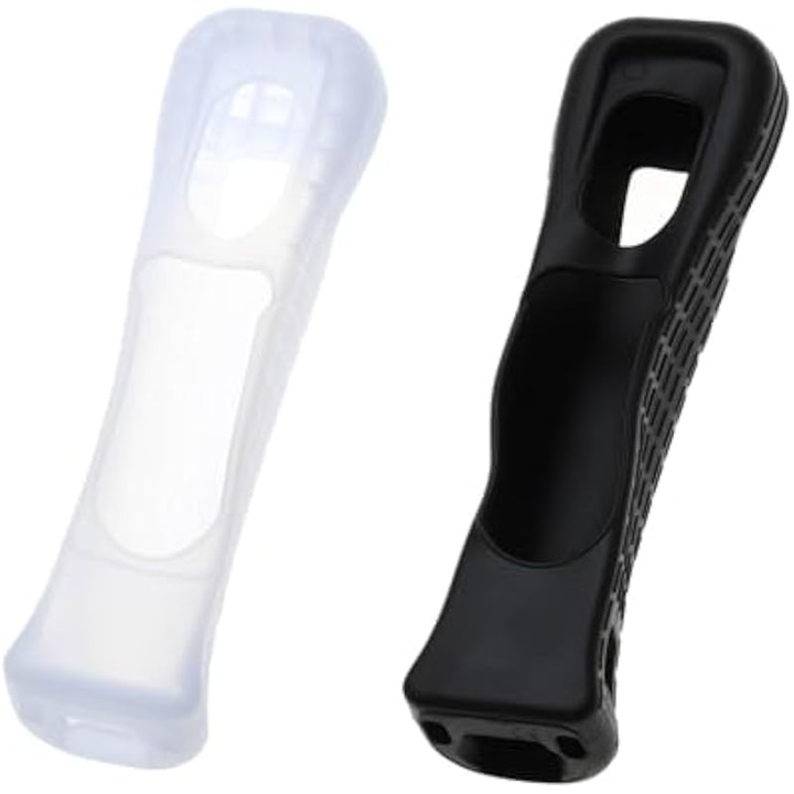 Szilikon tok Wii Remote Motion Plus kontrollerhez, 2 db-os szett, fekete-fehér