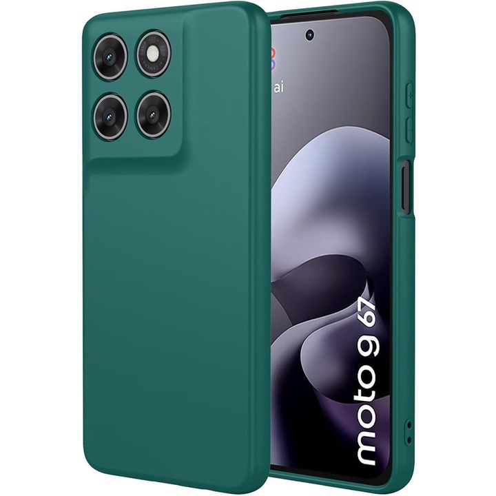 Motorola Moto G67 5G / G77 5G kompatibilis szilikon hátlaptok, matt, zöld