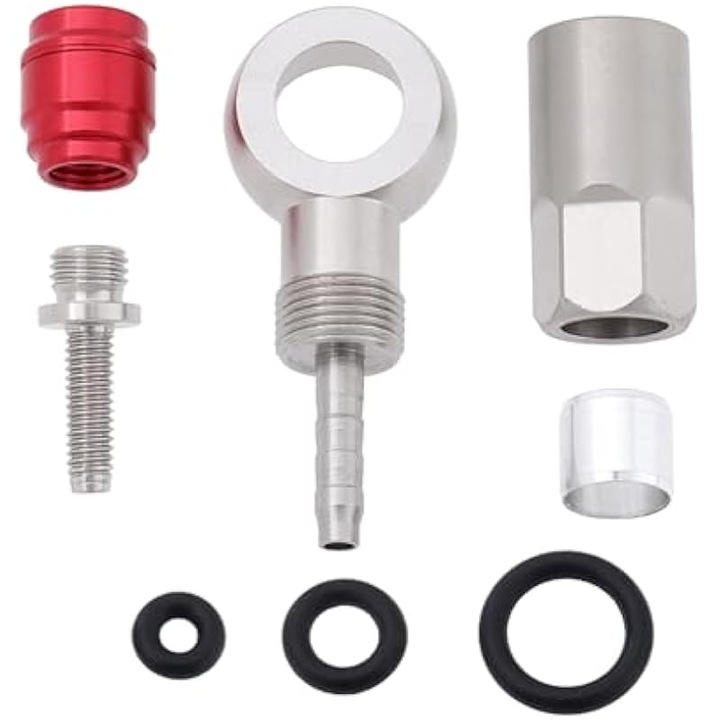 Conector furtun frana hidraulica bicicleta, metal rezistent, compact, usor