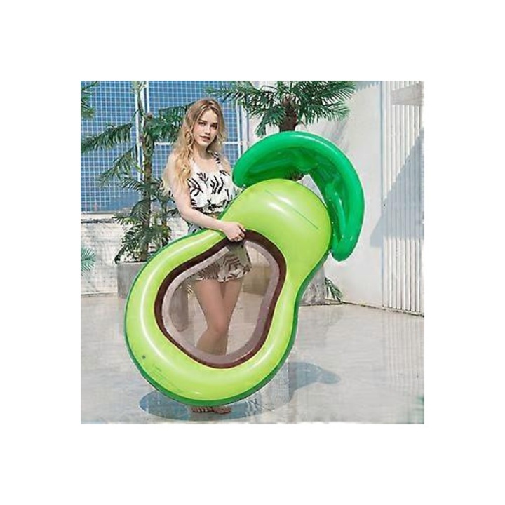 Надуваем дюшек авокадо с навес, 120x80см, PVC, за възрастни и деца
