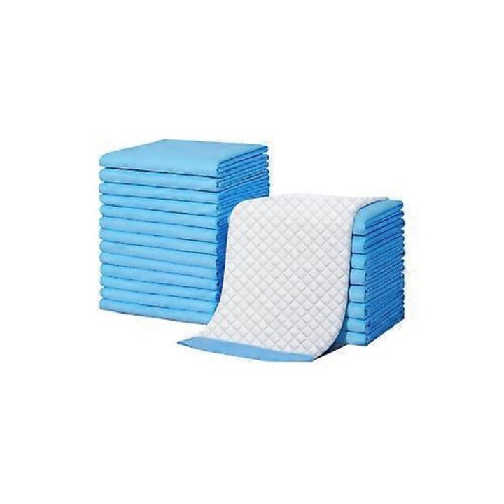 Asternut absorbant pentru animale, 50 buc, 45x60cm, rezistent, impermeabil, alb