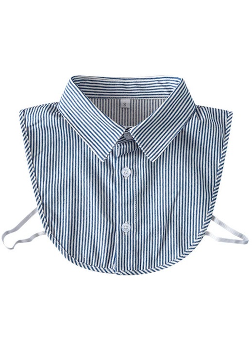 Levehető gallér, elegáns kék-fehér csíkos design, légáteresztő anyag, sokoldalú, One Size INTL