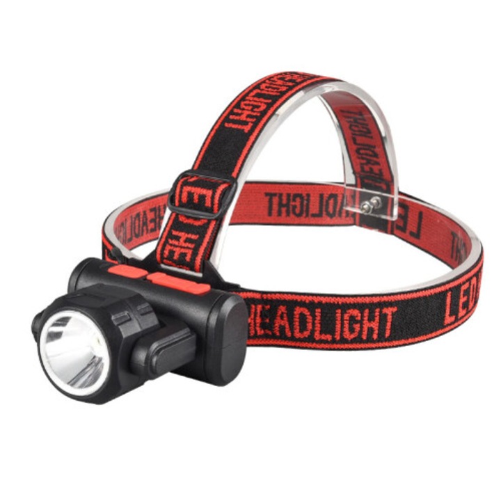 Lanterna multifunctionala cu LED, rotativa, rezistenta la apa, cu baterie 18650, negru