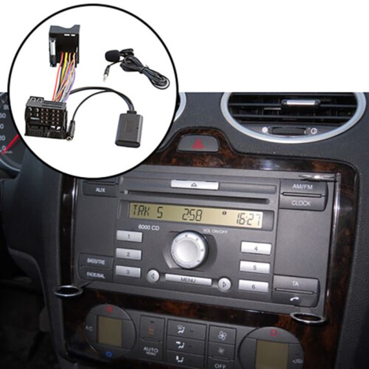 Cablu Aux Bluetooth 5.0 pentru masina, microfon, handsfree, negru