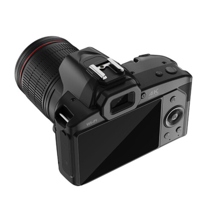 Camera digitala D5, dual lens, 4K, ecran 3 inch, negru
