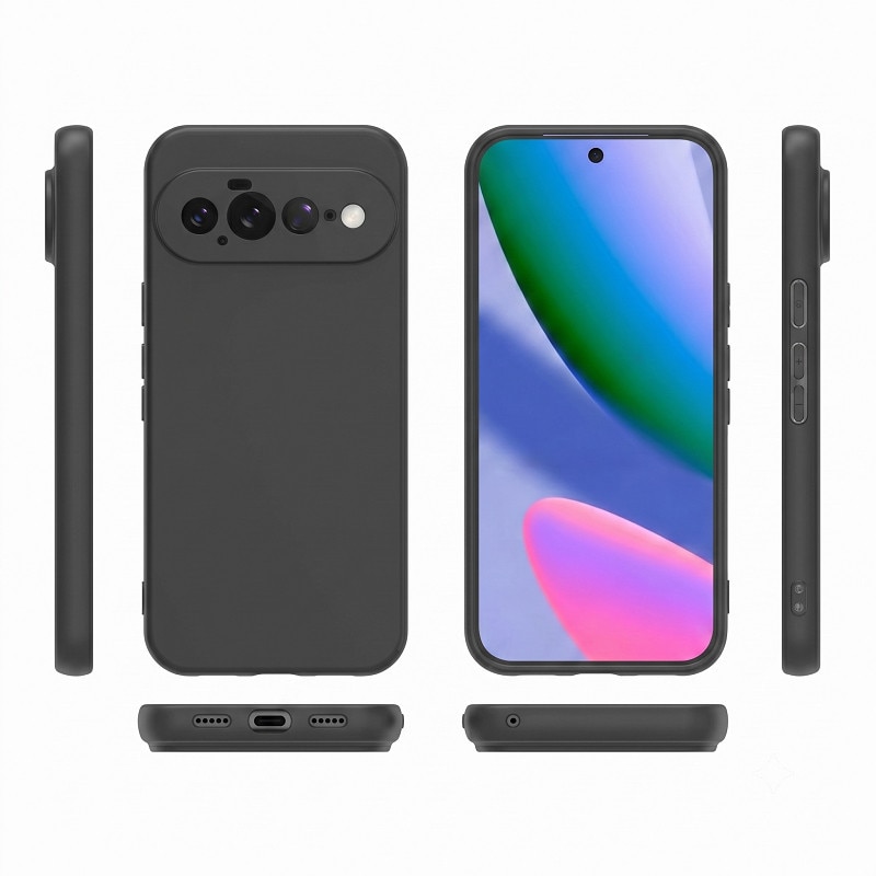 Husa pentru Google Pixel 11 PRO XL OEMG® Silicon case, protectie militara, interior din microfibra-negru