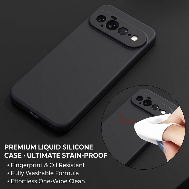 Husa pentru Google Pixel 11 PRO XL OEMG® Silicon case, protectie militara, interior din microfibra-negru