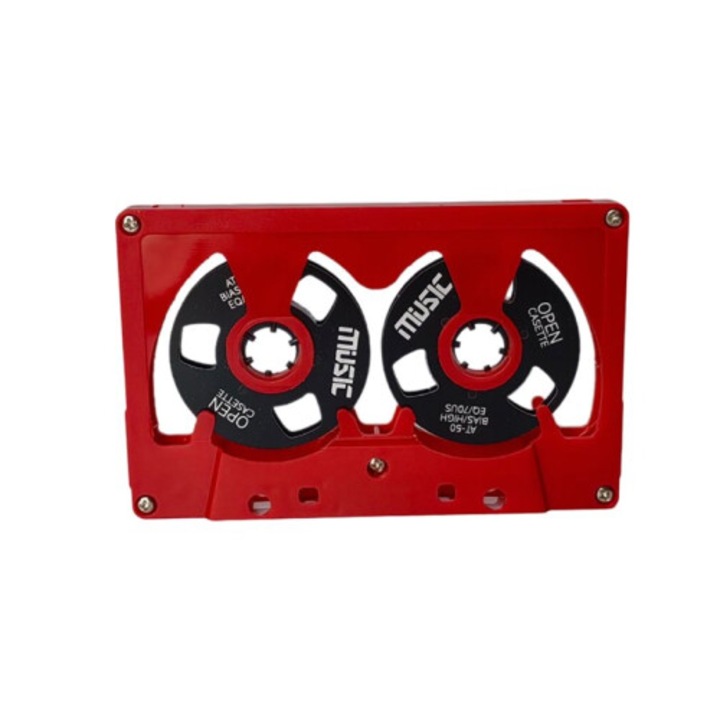 Audio orsós kazetta 50 perc, kétoldalas, fém orsók, üres tok, többszínű