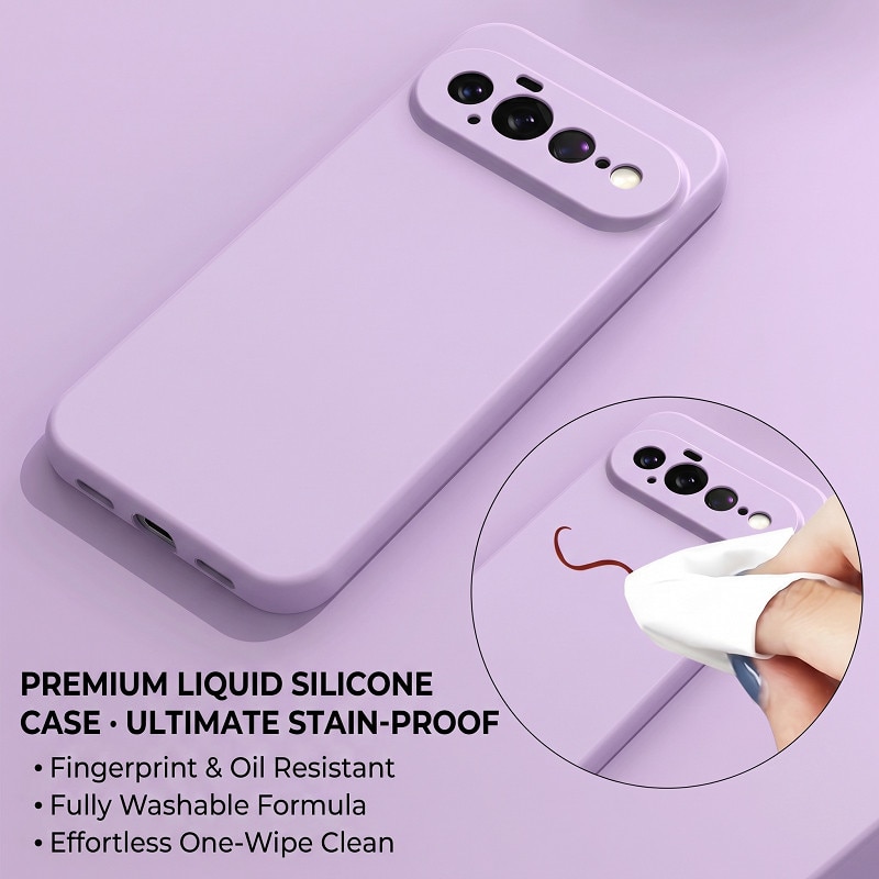 Husa pentru Google Pixel 11 PRO XL OEMG® Silicon case, protectie militara, interior din microfibra-Violet Deschis