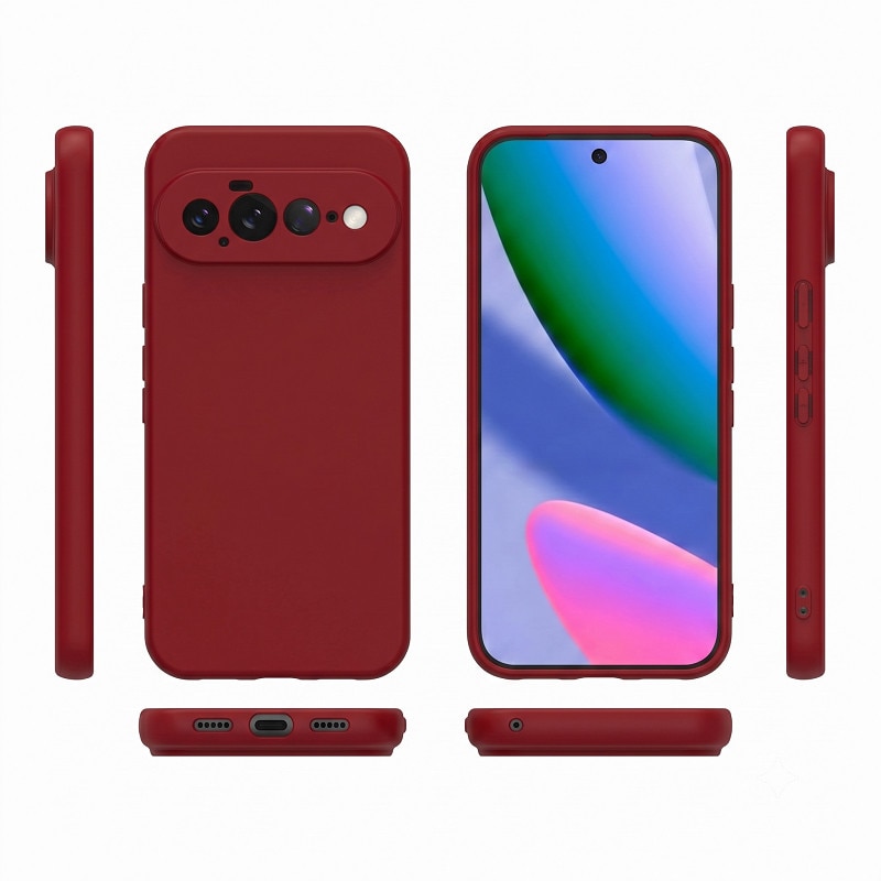 Husa pentru Google Pixel 11 PRO OEMG® Silicon case, protectie militara, interior din microfibra-Rosu corai