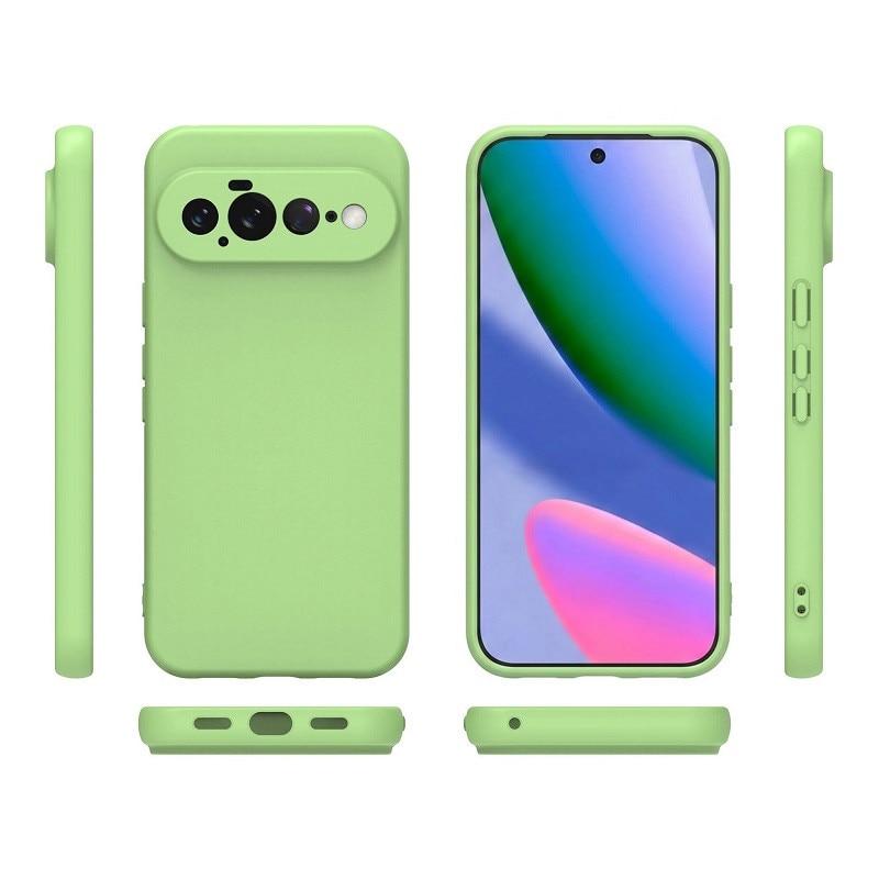 Husa pentru Google Pixel 11 PRO XL OEMG® Silicon case, protectie militara, interior din microfibra-Verde Pastel