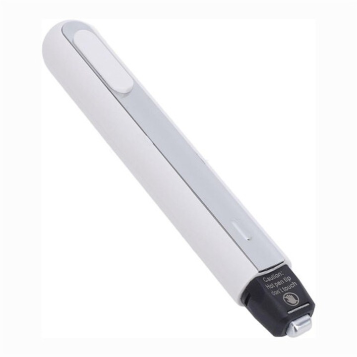 Mini hordozható hőprés CJ-OB1-K0204-20260528-1-824, gyors felmelegedés 3s, 500mAh akkumulátor, túlmelegedés elleni védelem, termikus törlés és zacskóhegesztő funkció, fehér/szürke
