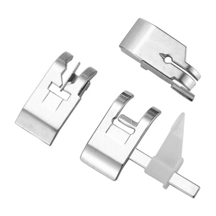 Varrógép talpkészlet 1/4 inch, állítható vezetővel, fém, ezüst